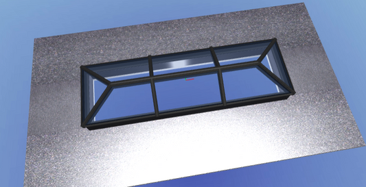 3 panes Glass Ambi Blue Color with Black Frame