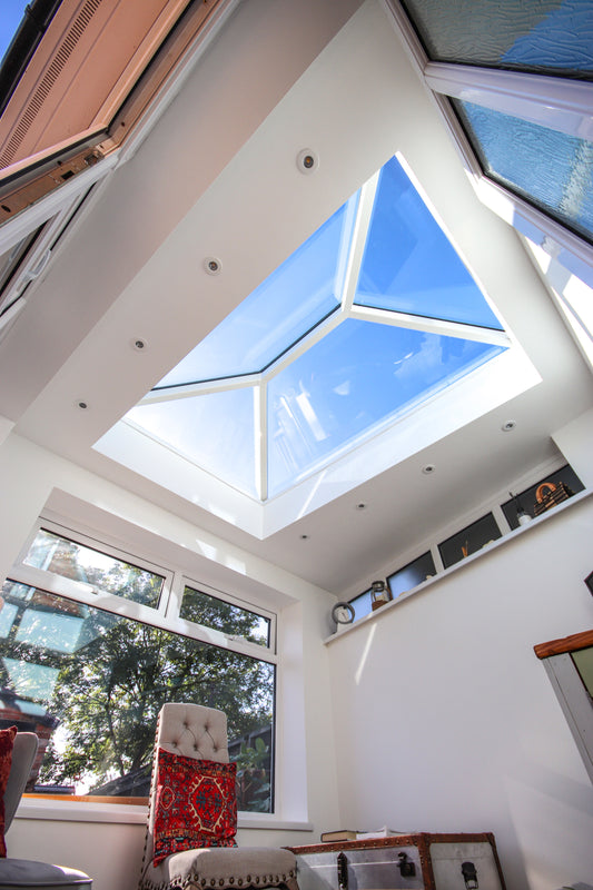 Korniche Aluminium Roof Lantern - Grey Frame AMBI Neutral 1.2 U-Value Glazing  Large Dimensons