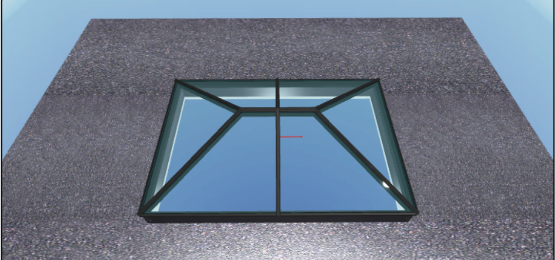 Korniche Aluminium Roof Lantern - AMBI Acqua 1.0 U-Value Glazing  Large Dimensons