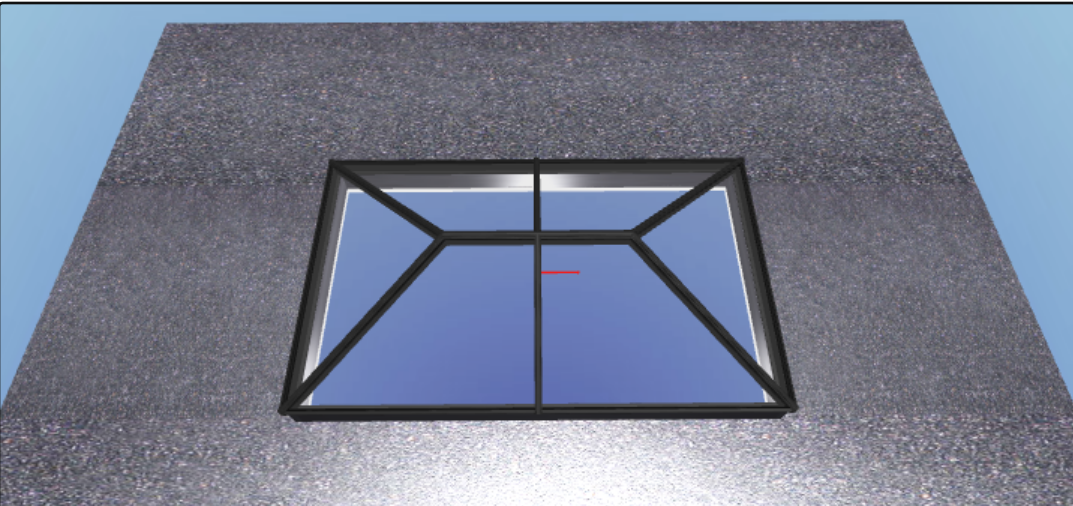 Korniche Aluminium Roof Lantern - AMBI Clear 1.2 U-Value Glazing  Large Dimensons