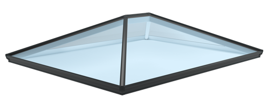 Korniche Aluminium Roof Lantern  - Grey Frame  - AMBI Sunshade Blue 1.0 U-Value Glazing  Large Dimensons