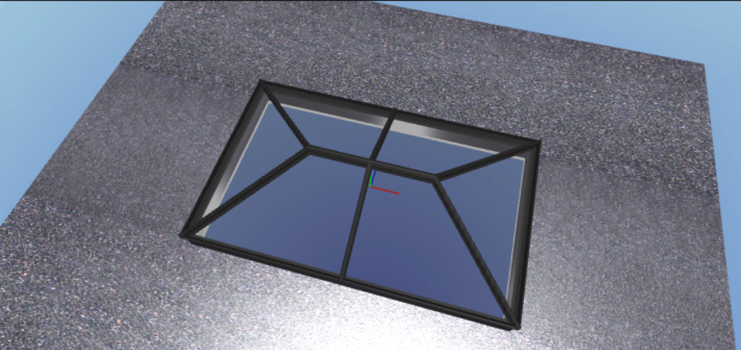 Korniche Aluminium Roof Lantern - Grey Frame AMBI Clear 1.2 U-Value Glazing  Large Dimensons