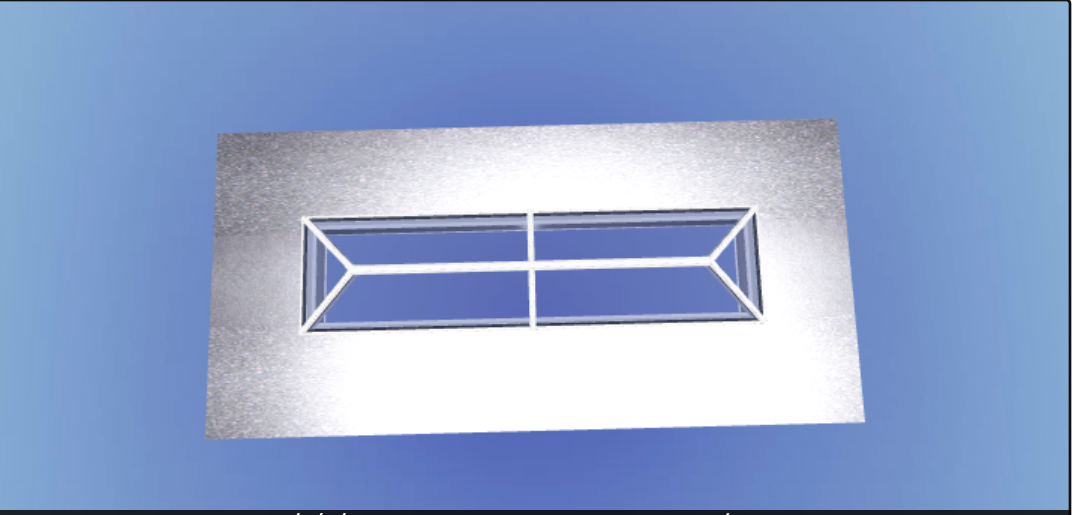 Korniche Aluminium Roof Lantern  - Grey Frame  - AMBI Sunshade Blue 1.0 U-Value Glazing  Large Dimensons