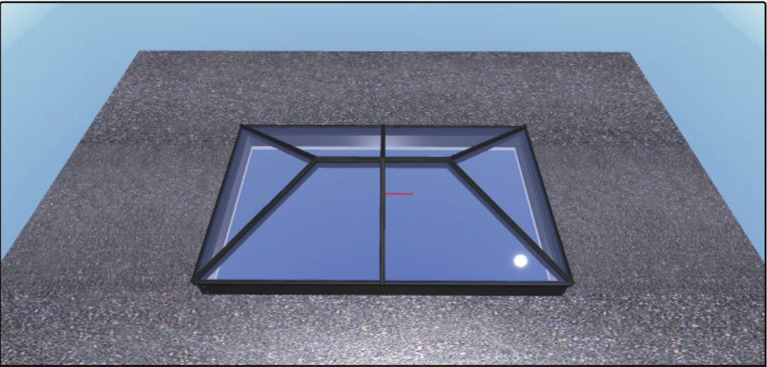 Korniche Aluminium Roof Lantern - AMBI Sunshade Blue 1.0 U-Value Glazing  Large Dimensons